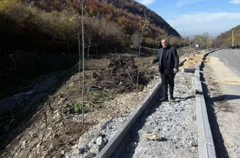 Kryetarit Haliti ka shikuar nga afër punimet ndërtimore të projektit “Bridging Regions”