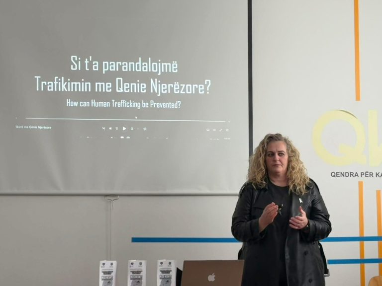 Ligjëratë ndërinstitucionale për parandalimin e trafikimit me qenie njerëzore me nxënës të IAAP “Andrea Durrësaku” në Kamenicë